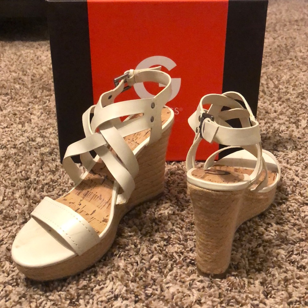 White G by Guess Wedges